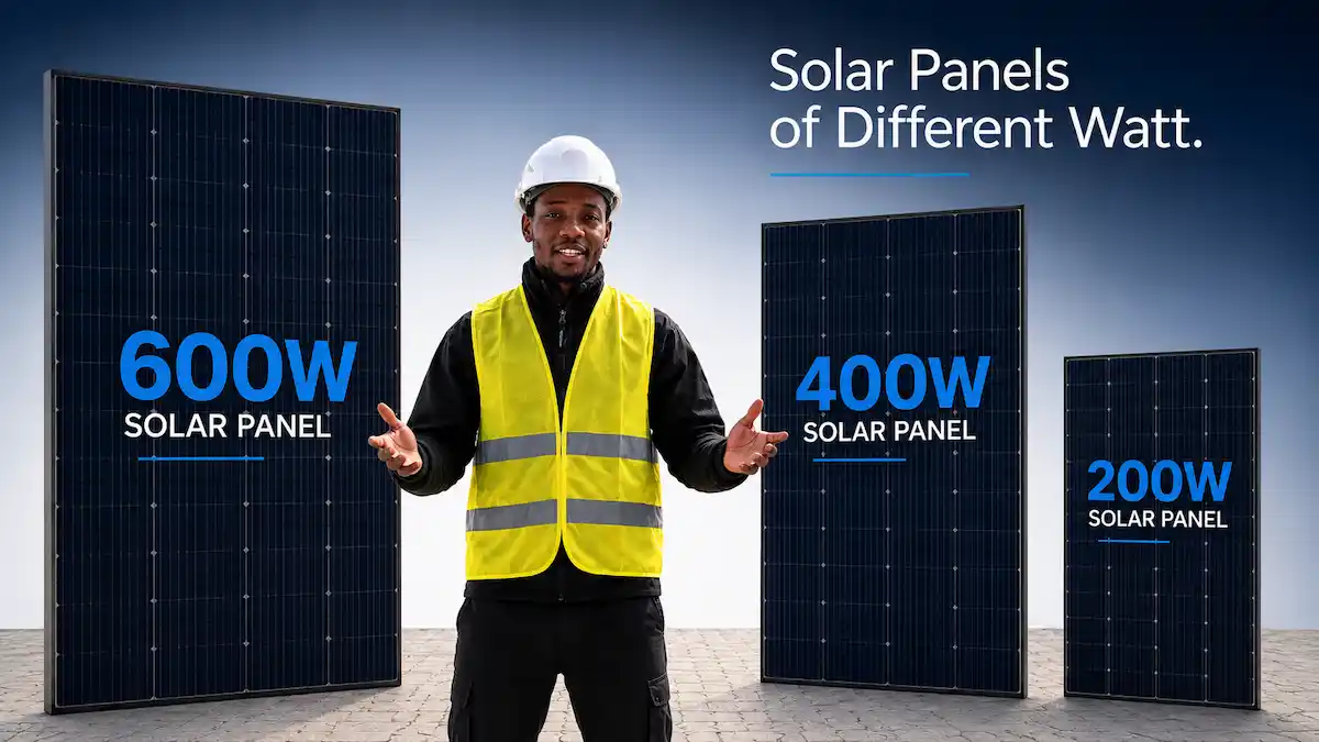 an expert explainning how solar panels of different watts connections is