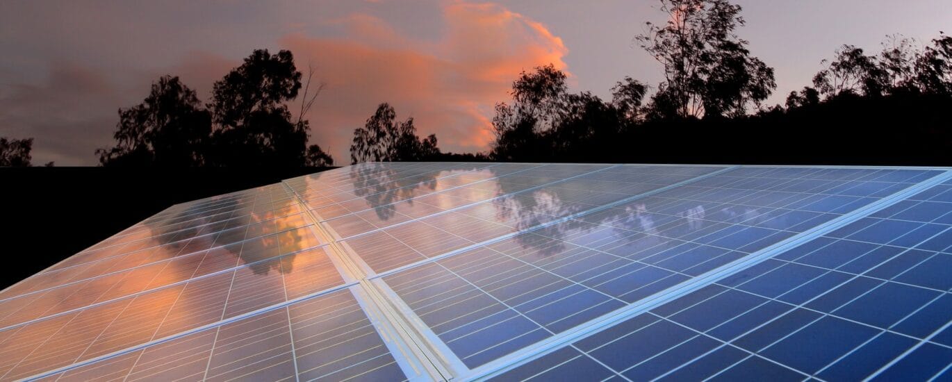 Solar panel performed on cloudy