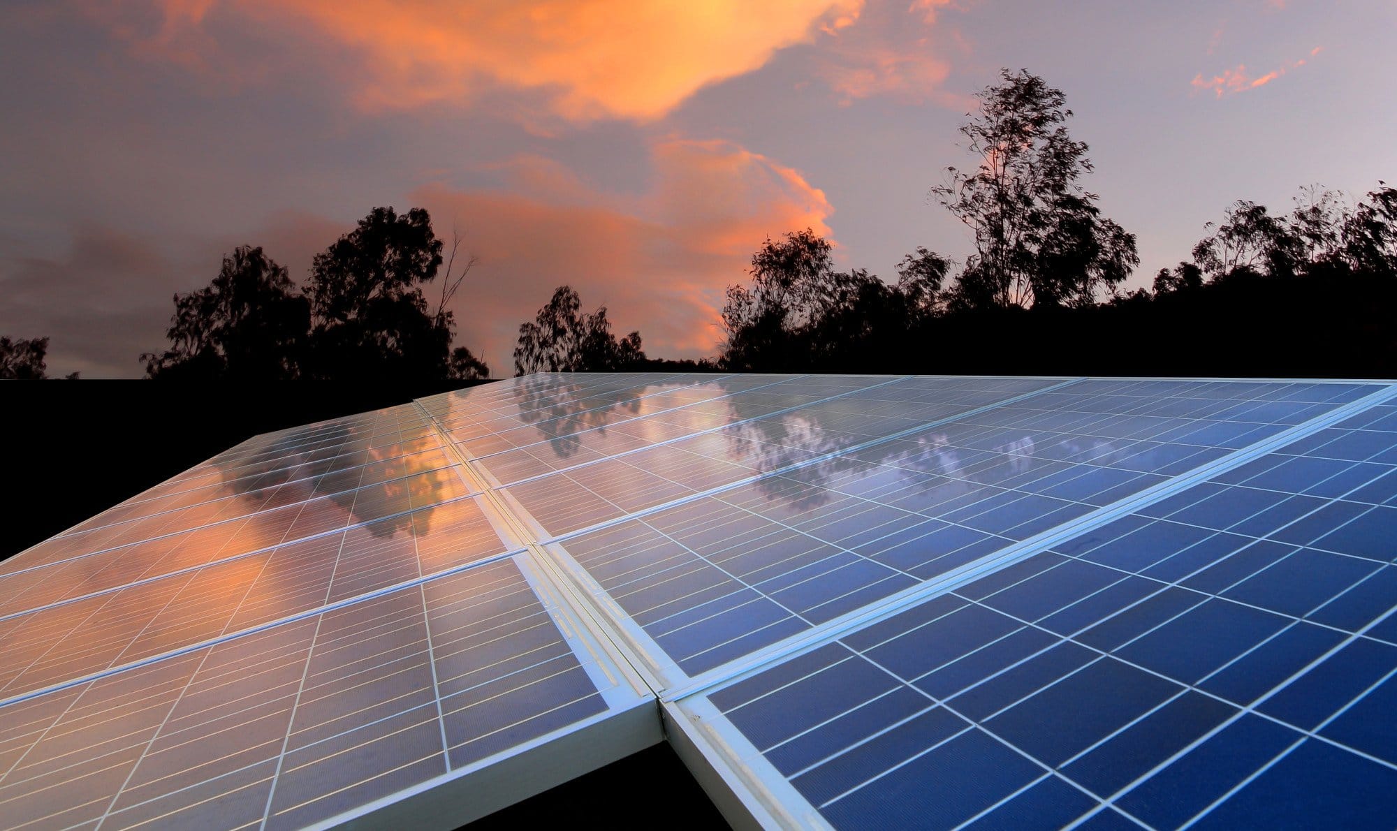 Solar panel performed on cloudy