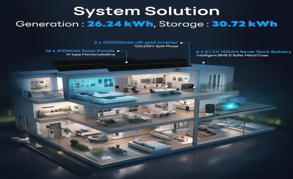 solar energy installed on home