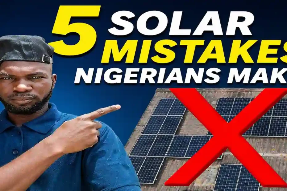 Top Solar Picks expert pointing to 5 Solar Mistakes Nigerians Make