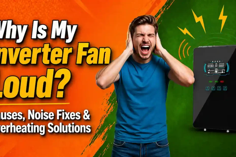 Man blocked his two ear due to loud Inverter Fan noise