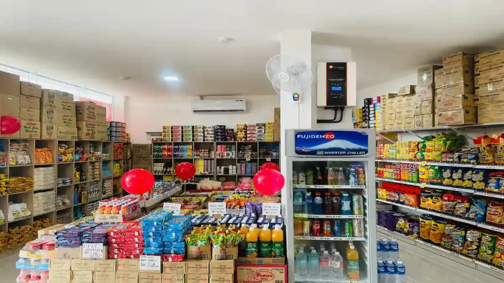 solar power installed in Nigeria shop
