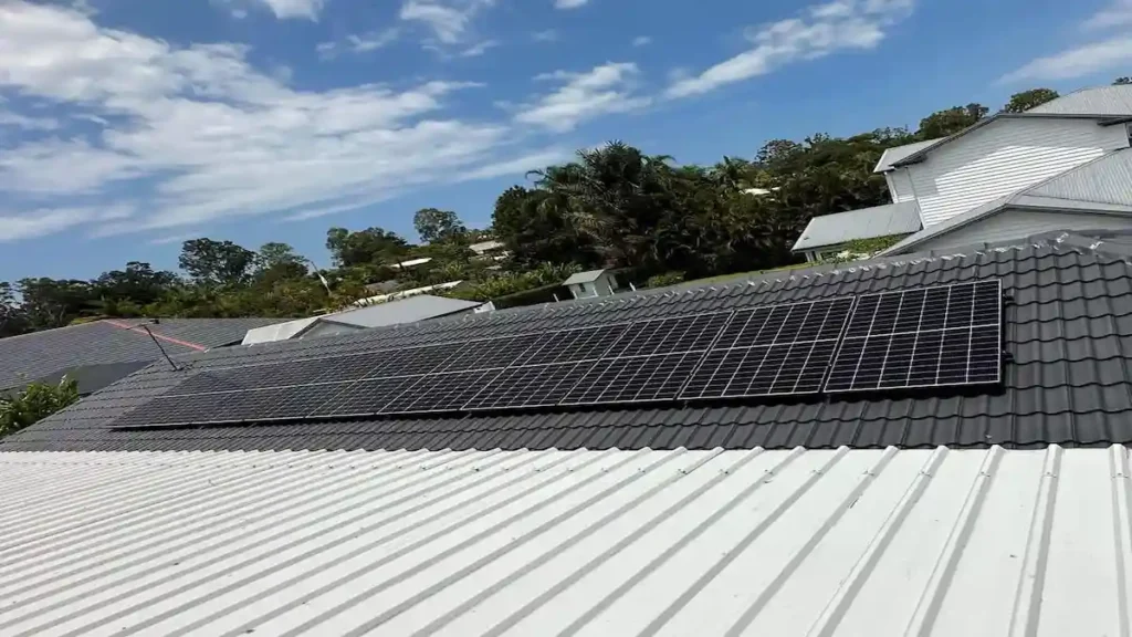 solar panels installed on roof