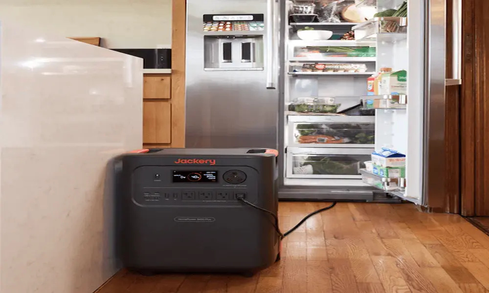 Jackery HomePower 3600 Plus powering refrigerator during blackout