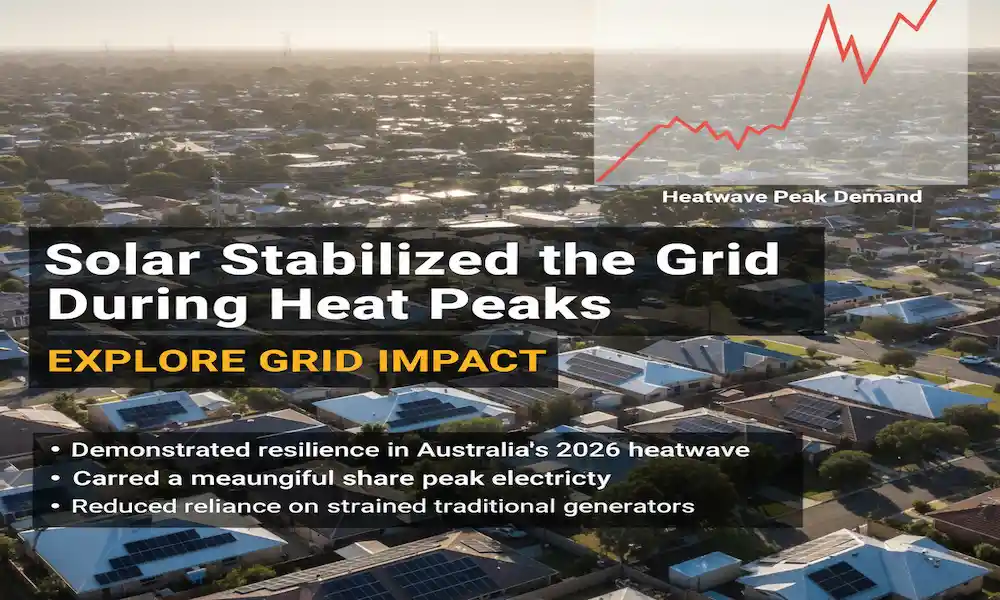 How solar is stabilizing the grid during Australian heatwave