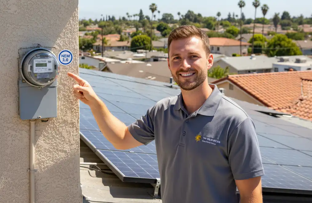 Solar panels on modern home