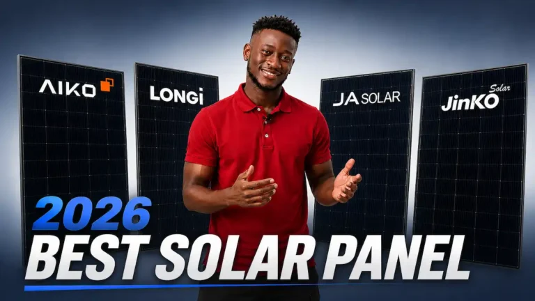 an expert with 4 different solar panels