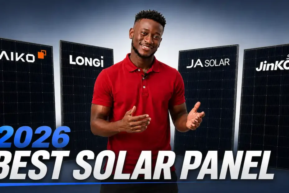 an expert with 4 different solar panels