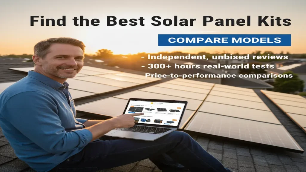 Man analysing solar panles performance