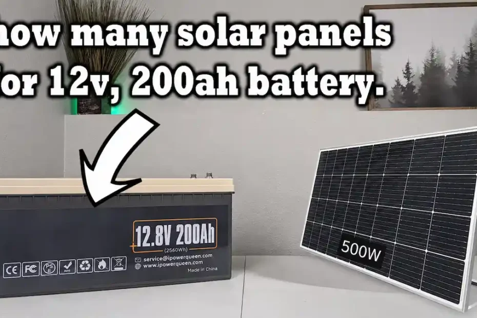 how many solar panels to charge a 200ah lithium battery