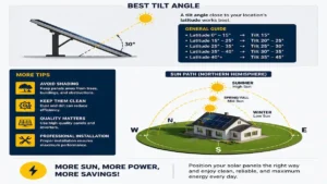 image analysis Direction for Solar Panels to Get Maximum Power on roof